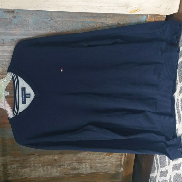 Tommy Hilfiger Other - Tommy Hilfiger Navy V-Neck Pullover Sweater - Large